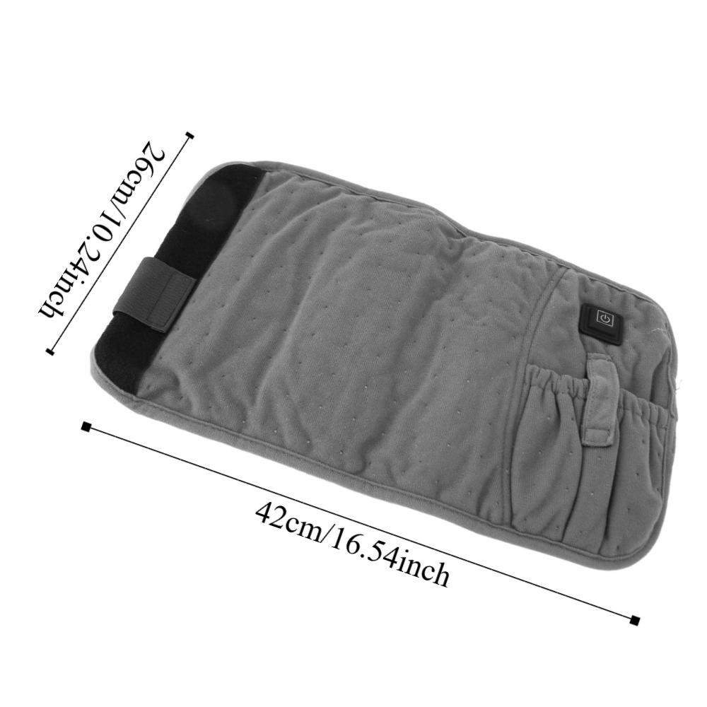 Gray Heated Back Wrap 3 Temperature Settings Waist Heating Pad Portable Heating Pad  Pain Relief