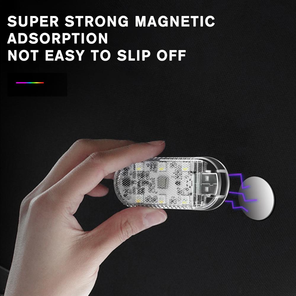 1pc Sensor USB LED Interior Light LED Lamp Car Ceiling Lamp Reading Light Car Decorations Roof Interior Lighting