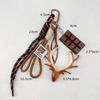 Braided Rope Bag Pendant Alkaline Water Bread Keychain Pendant Cute Bag Pendant Chocolate Pendant