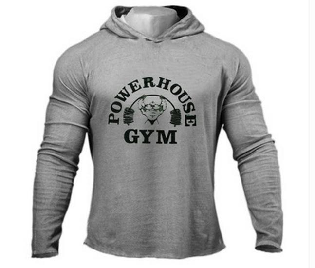 Men's Cross-Border Muscle Fitness Hoodie - Casual Running Cotton Sweatshirt