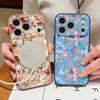 Магнитный чехол для телефона с узором «Маленький цветок» Для iPhone 17 ProMax 16 15 14 13 Pro Max Для Magsafe Беспроводная зарядка Жесткая задняя крышка