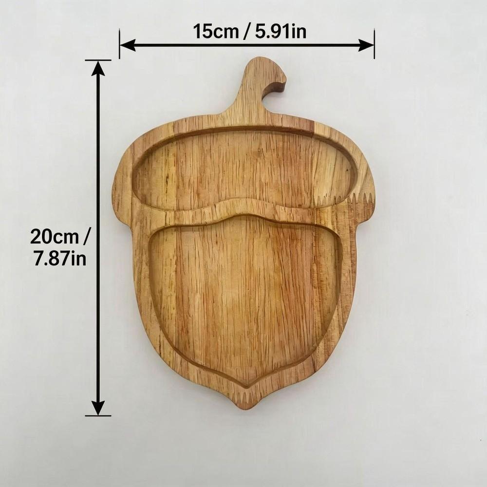 Squirrel Fruit Shape Squirrel Wooden Snack Tray Wood Fruit Serving Dish Dining Table