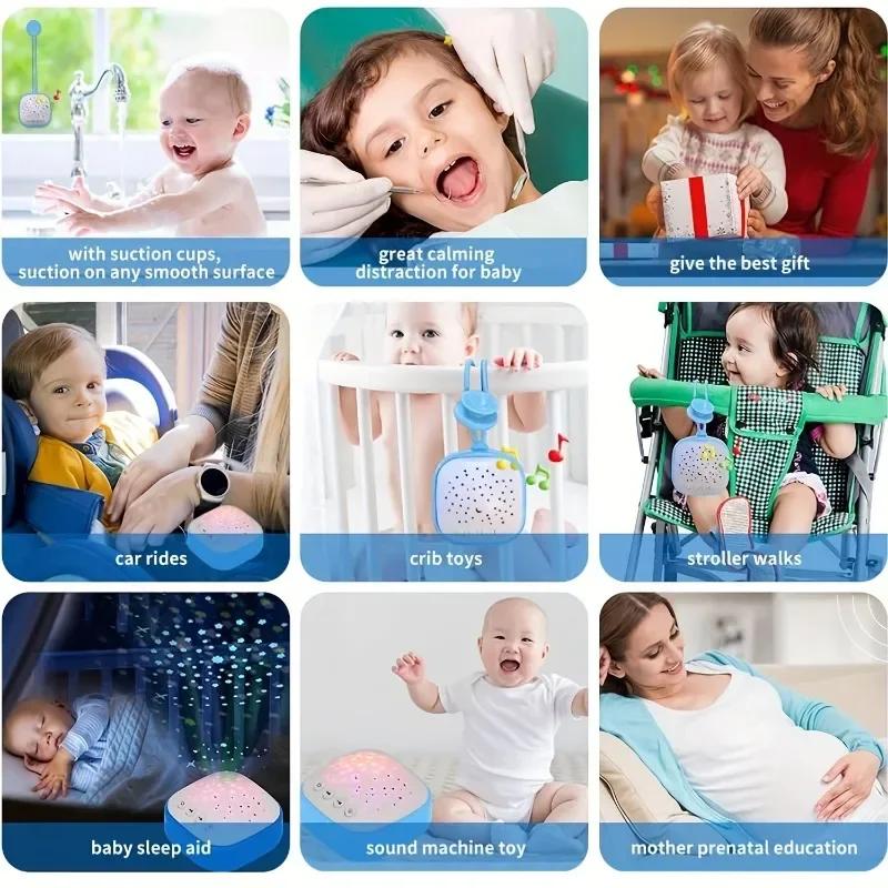 Portable White Noise Sound Machine for Baby 10 Soothing Natural Sounds Night Light Compact Size Noise Canceling for Sleep Aid