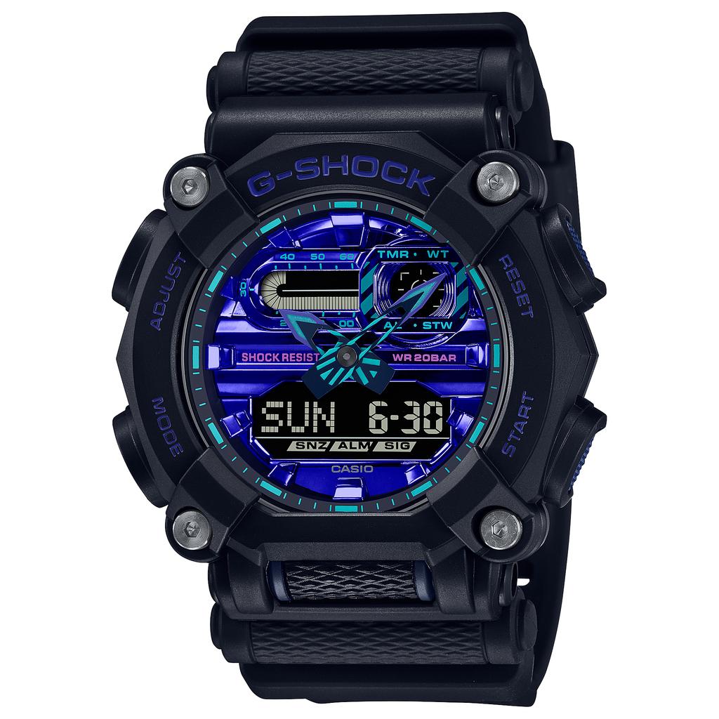 Casio Men's Resin 200M Water Resistant Analog Shock Resistant Quartz Watch GA-900VB-1A