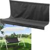 Сменный чехол для сиденья садовых качелей, 2/3-местный, утолщенный Оксфорд 600D, водонепроницаемый, можно использовать без снятия(Черный,127 * 50 *
