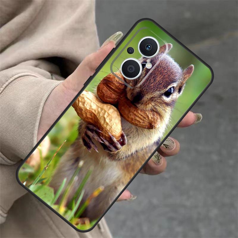 Squirrel Cute Animals Case For OPPO Reno 11 11F 10 Pro 4Z 5Z 8T 5 6 7 8 Lite OPPO Find X5 X6 Pro X2 X3 Lite Cover