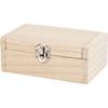 Jewelry Box - Wood - 11.5 X 7.5 X 4.5 Cm - Mixed - With Metal Lock - To Decorate