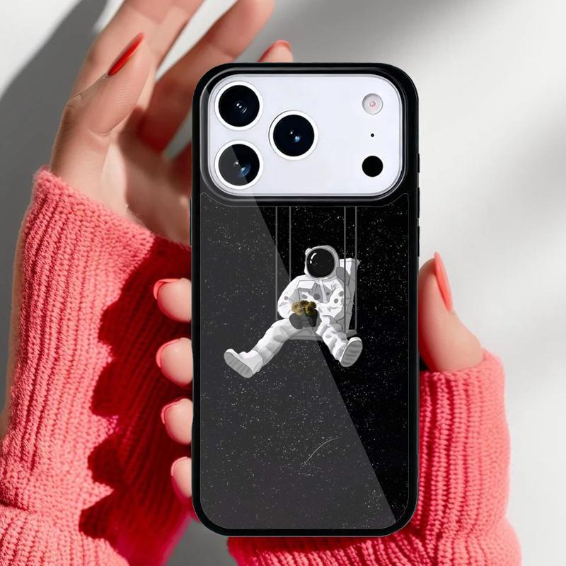 Чехол для телефона 'Астронавт Космический корабль' для iPhone 17 16 15 14 13 Pro Max Задняя крышка для 12 11 Pro Coque