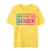Keeper Of The Gender Shirt Tops Tees Cute Crewneck Geek Short Sleeve 100 Cotton Unisexs Tshirt Normal Tops Shirts