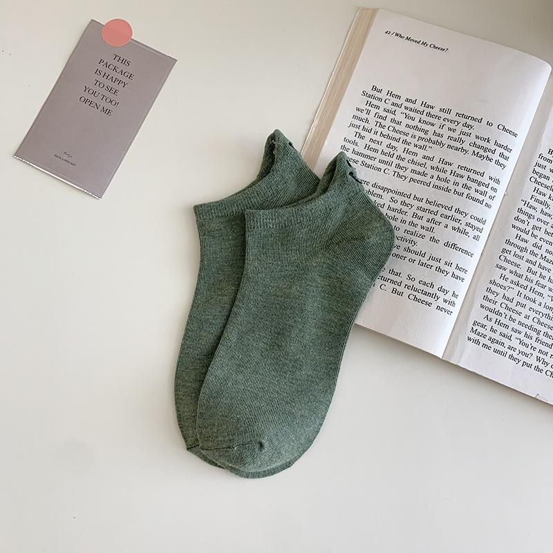 Милые женские носки до щиколотки с вышитыми смайликами, низкие носки-лоферы в японском стиле