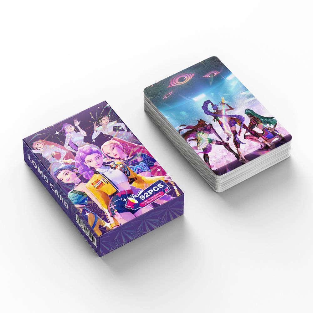 30/92PCS K-POP Demon Hunters Postcards Huntrix Saja Boys Derpy Photocards Fans Collection HD Lomo Photo Cards Kids Gifts