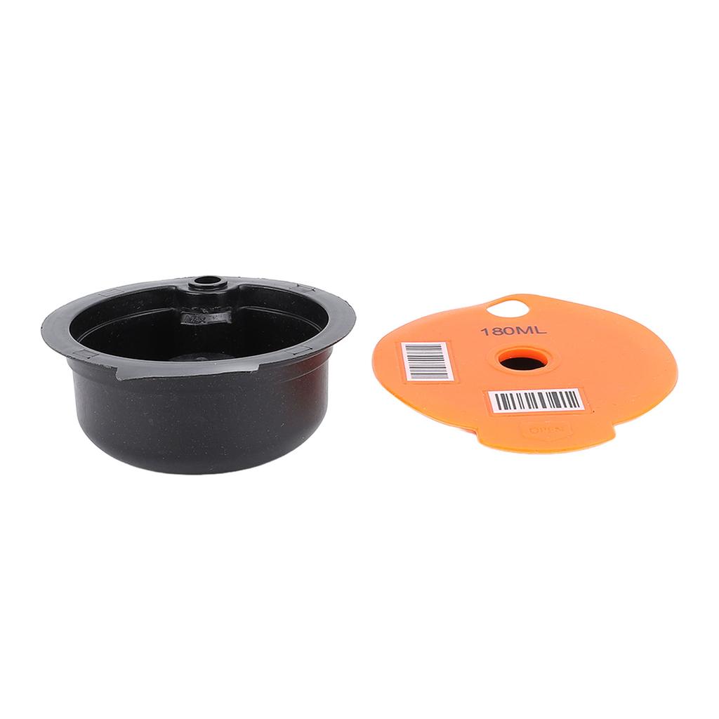 Многоразовые кофейные капсулы 180 мл PP SUS многоразовые кофейные капсулы с кисточкой и ложкой для кофе M