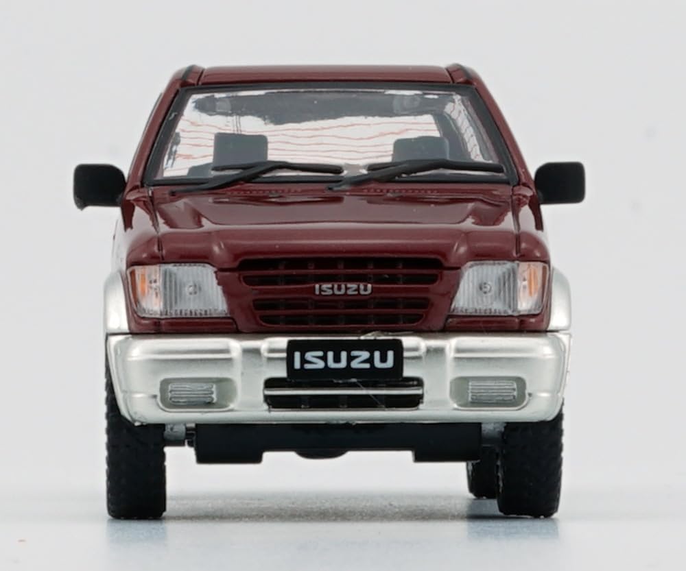 BM CREATIONS 1/64 Scale Isuzu Bighorn 1998-2002 Dark Red RHD Finished Product