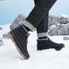 Fashion Winter Men Boots Canvas Plush Warm Snow Men Boots Outdoor Work Casual Cotton Shoes High Top Zips Black Snow Boots Men Shoes
