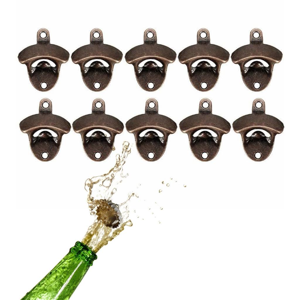 10 шт. настенный открывалка для бутылок винтажный деревенский стиль прочный прочный металлический открывалка для пивных крышек для бара