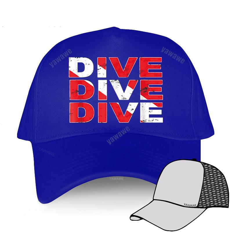 Новое поступление однотонных бейсболок для мужчин, летние дышащие кепки для гольфа DIVE - Diver Flag Teens Fashion Brand Cap женские шляпы для отдыха