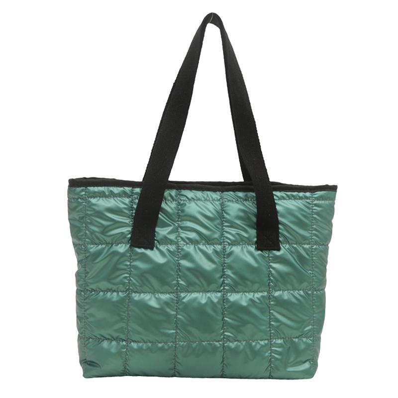 Женские сумки-тоут большой вместимости, стеганые, однотонные, из хлопка с подкладкой, ромбовидные, портативные, для отдыха и путешествий