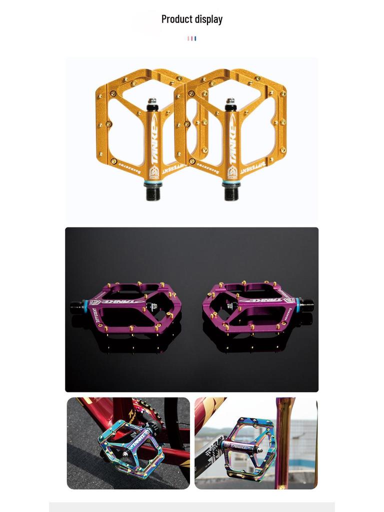 CNC Aluminum Mountain Bike Pedals – Colorful, Durable Off-Road Accessories