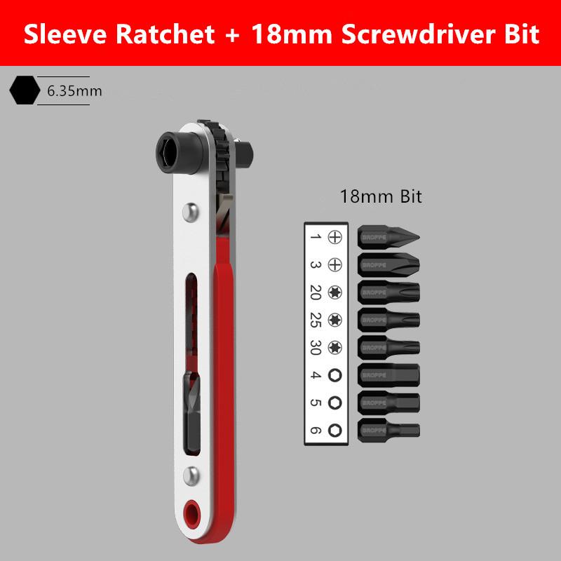 BROPPE Набор магнитных двусторонних отверток с храповым механизмом, прямоугольный 1/4 дюйма, шестигранный хвостовик, поворотная головка с трещоткой для узкого пространства, сделай сам