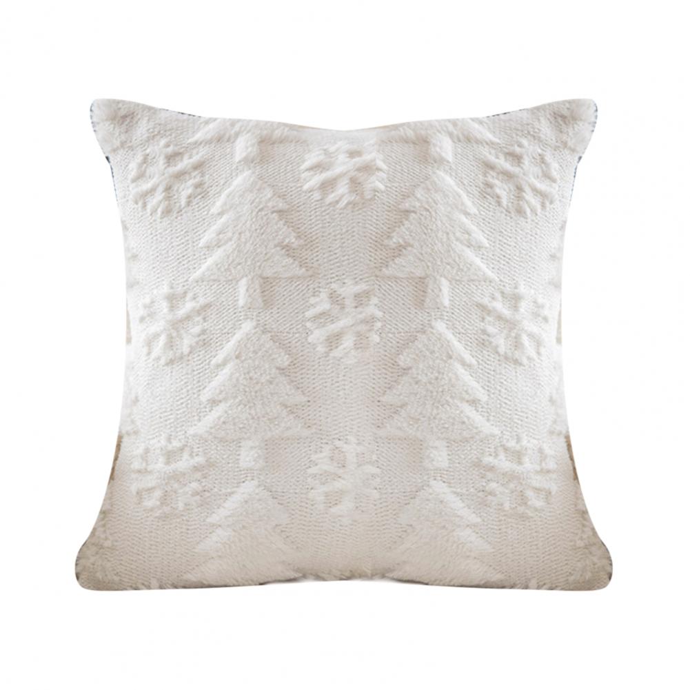 Christmas Pillow Cover 18x18 Holiday Throw Pillowcase Festive Christmas Plush Pillow Cover for Sofa Bedroom Room Decor