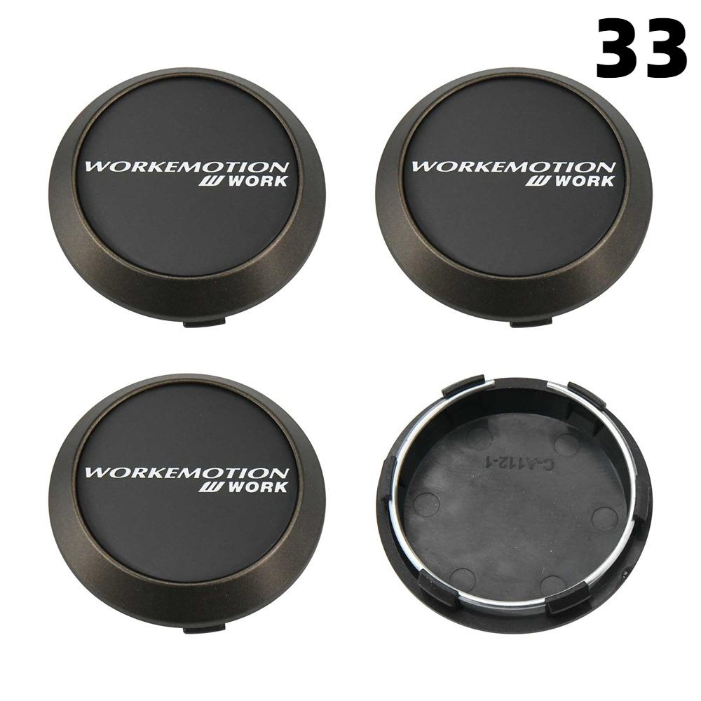 4PCS New 64MM OD / 60MM ID Cap For Rims WORK EMOTION EQUIP MEISTER VS Logo Wheel Center Cap Sport Car Wheel Cover Hub caps