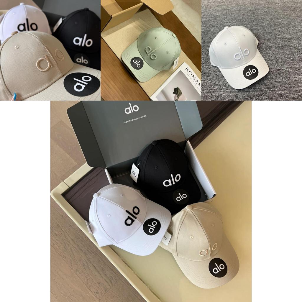 Бейсболка с вышивкой Alo Letter для женщин, смесовая хлопковая, козырек от солнца, повседневный летний модный аксессуар