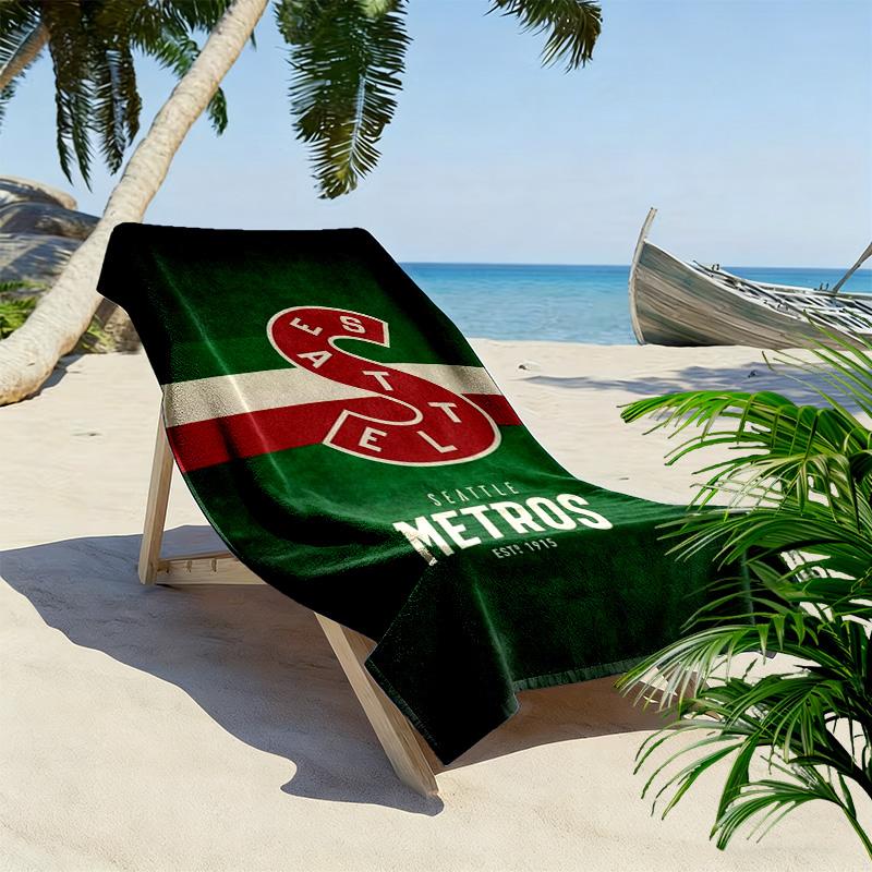 Seattle Metropolitans Print Beach Towel, Large Soft Quick Dry Towel for Beach Camping Swimming