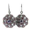 Les Trésors De Lily [L6687] - Silver Earrings 'Sappho' Purple Gray (rhodium Plated) - 15x15 Mm
