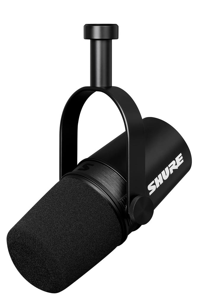 Shure MV7X Podcast Microphone Dynamic Microphone Cardioid Unidirectional XLR Wired Noise Removal Distribution Streaming YouTube Recording Recording