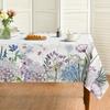 Horaldaily Весенняя скатерть 60×84 дюйма прямоугольная, фиолетовые весенние цветы, моющаяся сезонная скатерть для вечеринки, пикника, ужина, декора