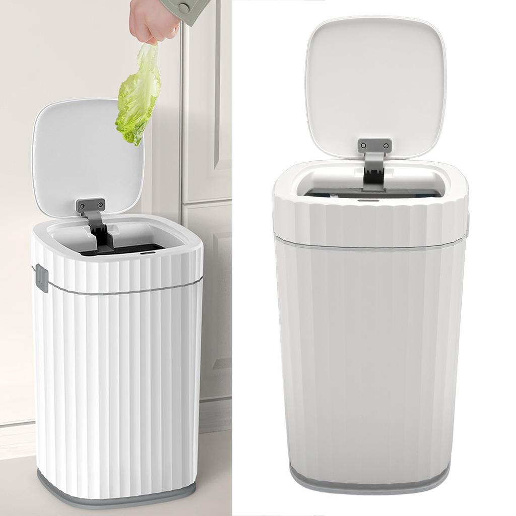 Автоматический умный мусорный бак 15 л с бесконтактным датчиком движения для кухни, ванной, спальни