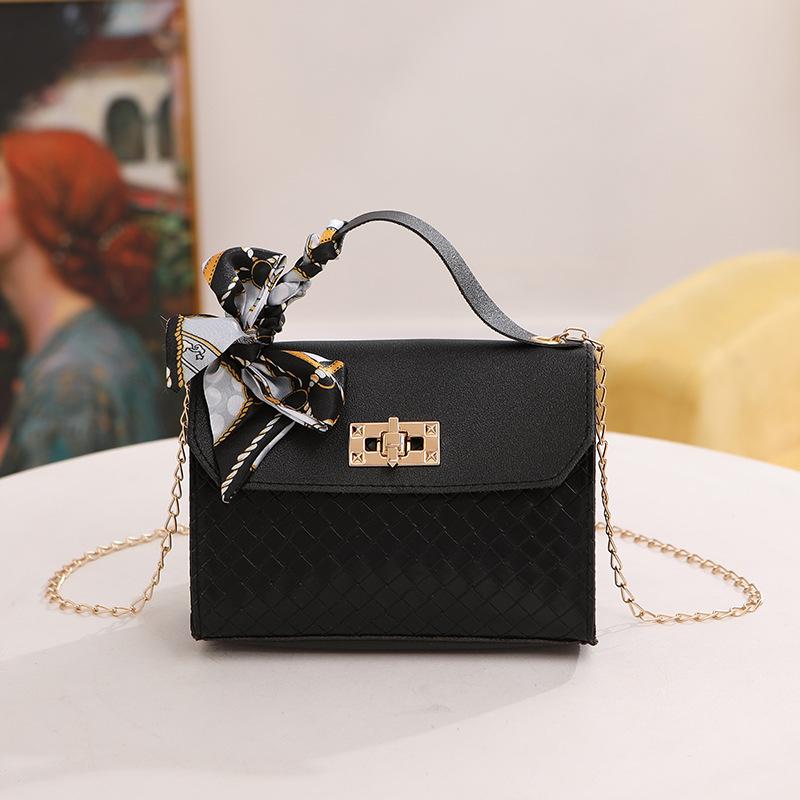 Scarf Small Square Bag New Mobile Phone Bag Crossbody Bag Diamond Chain Shoulder Bag Women's Handbag
