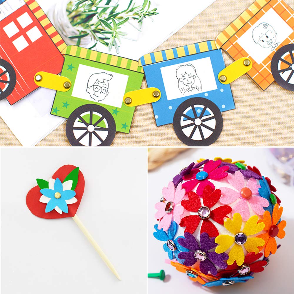 YFFSFDC Cotter Pins 8mm X 12mm Set of 200 Fasteners Pushpins Thumbtacks Mini Cotter Pins DIY Accessories for Document Mixed Colors Crafts,