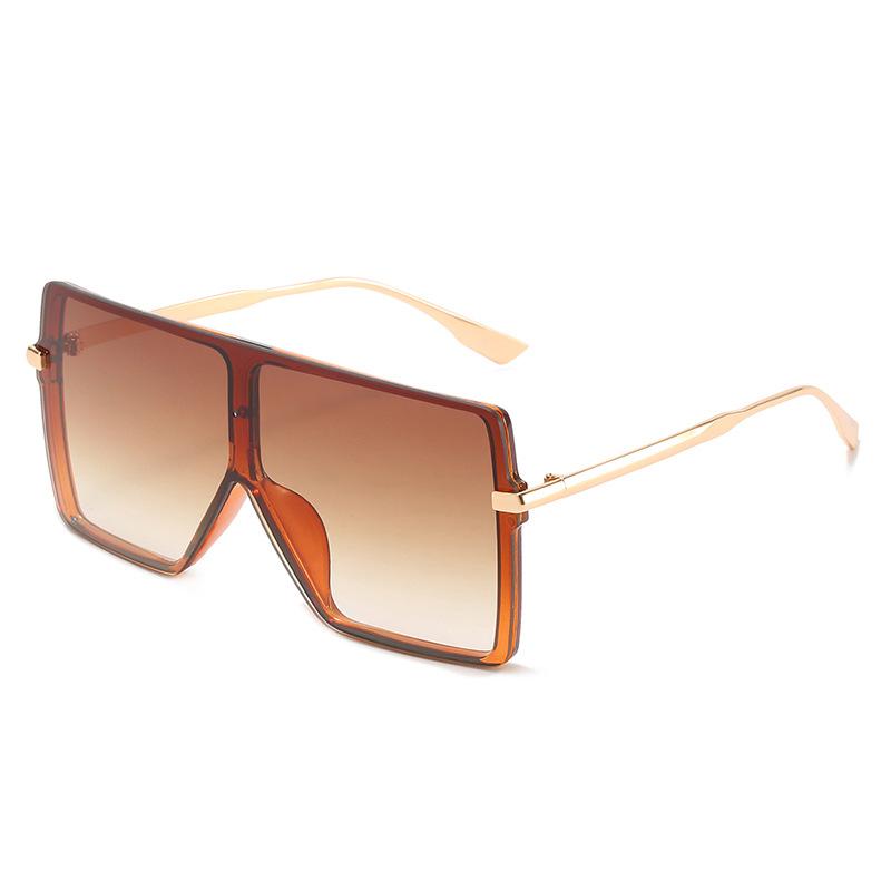 New large square sunglasses, European and American trend integrated face-covering glasses, personalized one-piece street sunglasses for women