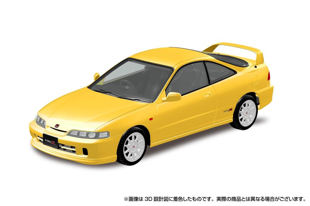 Aoshima Bunka Kyozai Rakupla Snap Kit Honda DC2 Integra Type R Scale Plastic Model (AOSHIMA) No. 22-SY (Sunlight Yellow) 1/32 Pre-Colored