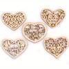 50Pcs/Pack Mixed Hollow Lace Heart Wooden Crafts Supplies Pendant for Scrapbook DIY Drop Hanging Ornaments Home Decor