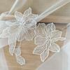 5Pcs White Lace Applique Flower Patch Motif Veil Bodice DIY Craft Repair Decoration