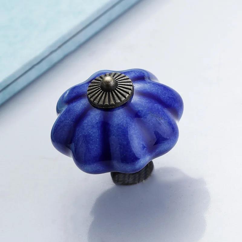 Hand-Painted Ceramic Furniture Handle 1Pcs Single Hole Smooth Cabinet Pull for Kitchen Wardrobe Drawer Home Decoration