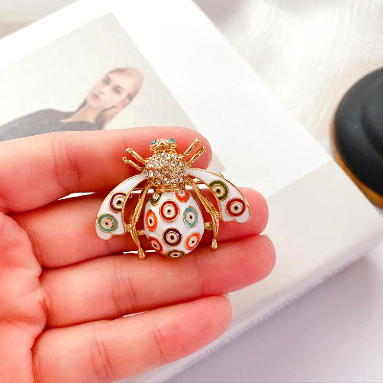 Барокко Винтаж Насекомое Пчела Брошь Модная Классическая Капля Глазурованная Эмаль Жемчужная Булавка Женская