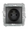 Mini Single Socket Z/U With Graphite Shutters 11Mgp-1Zp