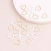 100pcs Small Hollow Hearts Connectors Beads for DIY Bracelets Necklaces Golden Silvery Color 10x10mm Making Finding Charms Jewelry