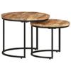 VidaXL Nesting Tables 2 Pcs Raw Mango Wood