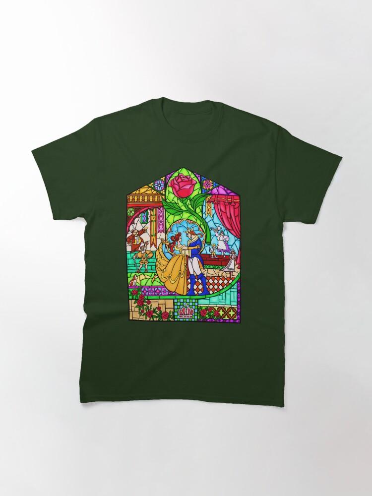 Beauty and the Beast Patterns of the Stained Glass Window Classic T-Shirt