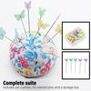 Stainless Steel Pins Floral Needle Holder Colored Pins Needle Storage Cushion  For Quilting
