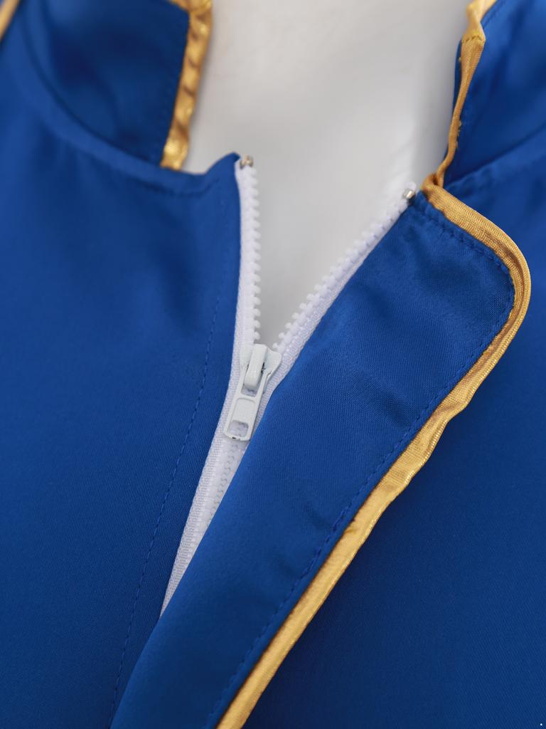 Мужской костюм священника мантия стойка воротник длинный рукав молния спереди золотой крест ряса облачения католический Хэллоуин косплей