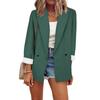 Women's Casual Long Sleeve Lapel Button Slim Work Office Blazer Jacket