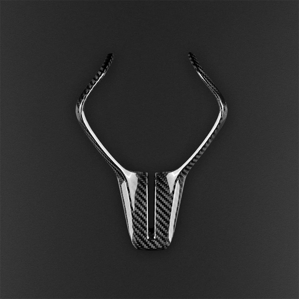 Real Carbon Fiber Steering Wheel Center Trim Cover For Infiniti Q50 Q60 2018-24