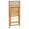 Bistro Chairs 2 pcs Beige Solid Acacia Wood and Rope