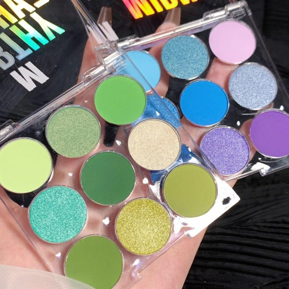 Rainbow Eyeshadow Palette Eye Pigment Green Blue Purple Eyeshadow Women Makeup Cosmetics, A01 Eyeshadow, 1 Piece