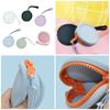 Cute Round Silicone Coin Purse Keychain Mini Wallet Coin Storage Bag Solid Color Key Bag Headphone Case Zipper Pouch
